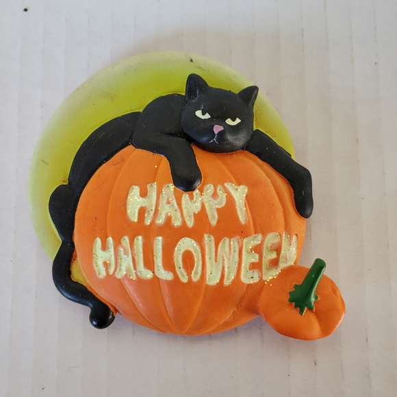 3 SWIBCO Halloween Fridge Magnets ‘08 Haunted House/Cat W/Pumpkin/Ghost BOO! - Picture 3 of 9